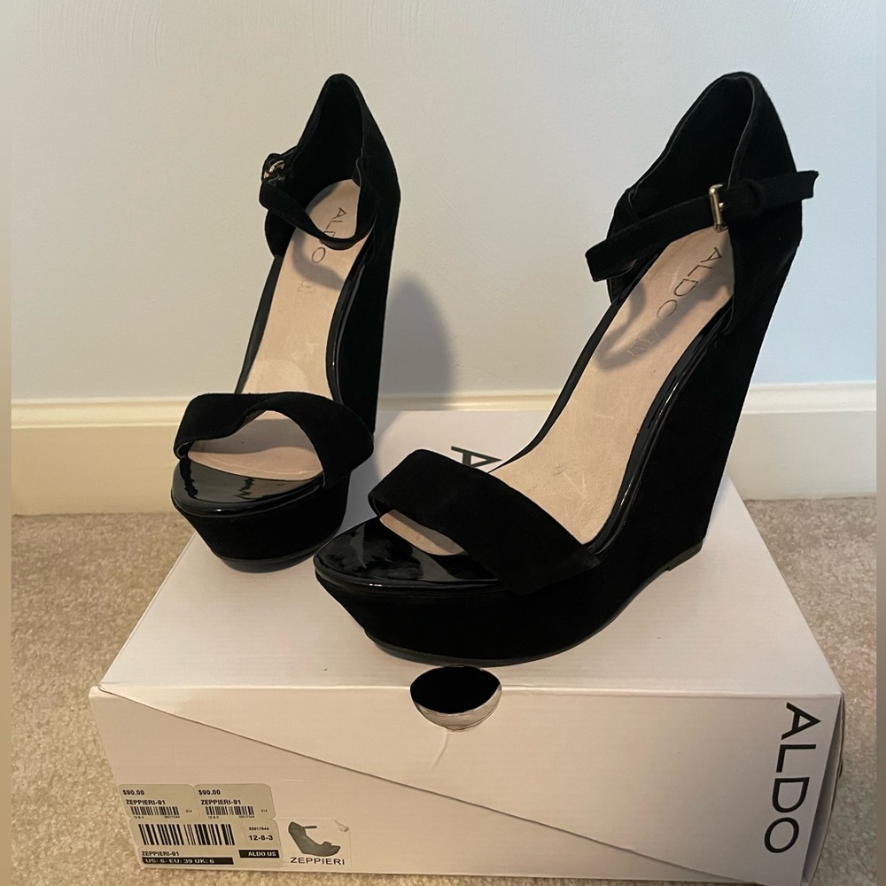 Aldo Black Wedges